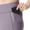 Colanți 7/8 cu talie înaltă și nervuri pentru femei Colanți 7/8 cu talie înaltă și nervuri pentru femei