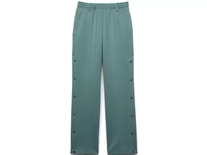 PANTALONI TRICOTATI CU CAPSE LATERALĂ PANTALONI TRICOTATI CU CAPSE LATERALĂ