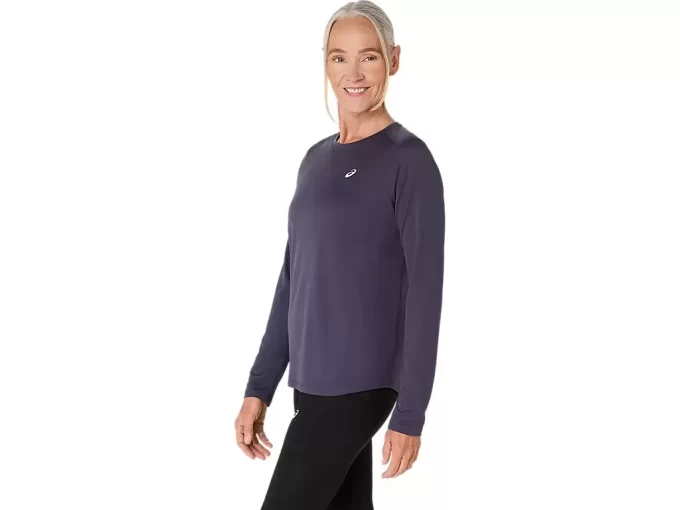 TOP ASICS ARGINTIU CU MÂNECĂ LUNGĂ
