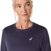TOP ASICS ARGINTIU CU MÂNECĂ LUNGĂ