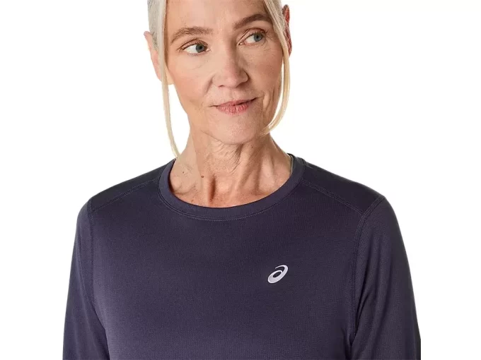 TOP ASICS ARGINTIU CU MÂNECĂ LUNGĂ