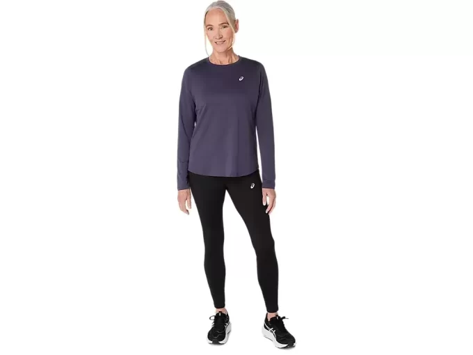 TOP ASICS ARGINTIU CU MÂNECĂ LUNGĂ