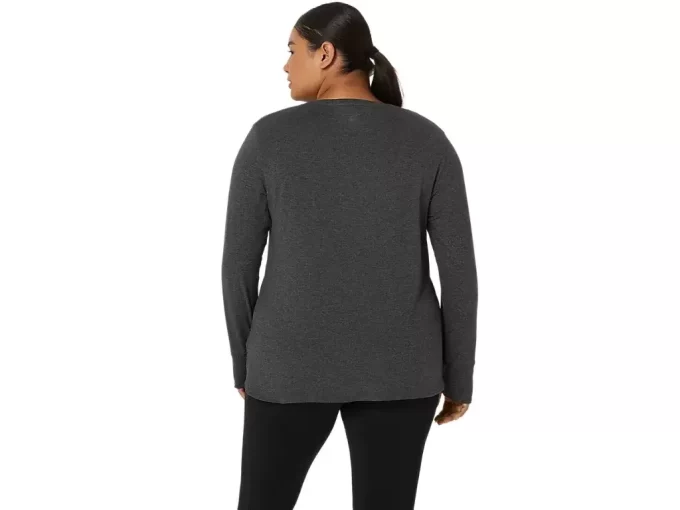 TOP CU MÂNECĂ LUNGĂ PENTRU DAMĂ, COLOR HEATHER TOP CU MÂNECĂ LUNGĂ PENTRU DAMĂ, COLOR HEATHER