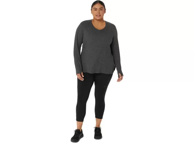 TOP CU MÂNECĂ LUNGĂ PENTRU DAMĂ, COLOR HEATHER TOP CU MÂNECĂ LUNGĂ PENTRU DAMĂ, COLOR HEATHER