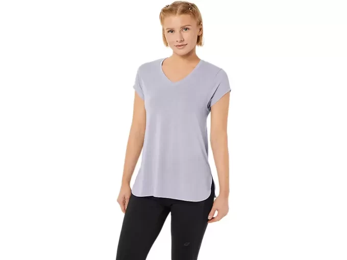 TOP HEATHER CU GÂTELU ÎN V PENTRU DAMĂ TOP HEATHER CU GÂTELU ÎN V PENTRU DAMĂ
