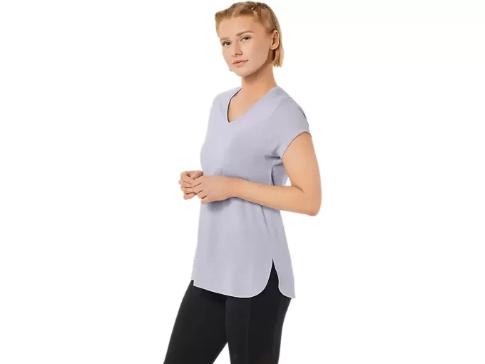 TOP HEATHER CU GÂTELU ÎN V PENTRU DAMĂ TOP HEATHER CU GÂTELU ÎN V PENTRU DAMĂ