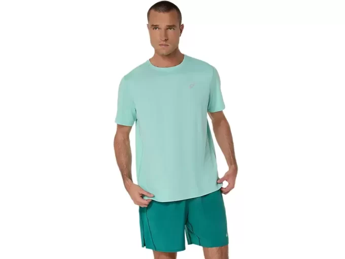 TRICOU ASICS ARGINTIU CU MÂNECĂ SCURTĂ