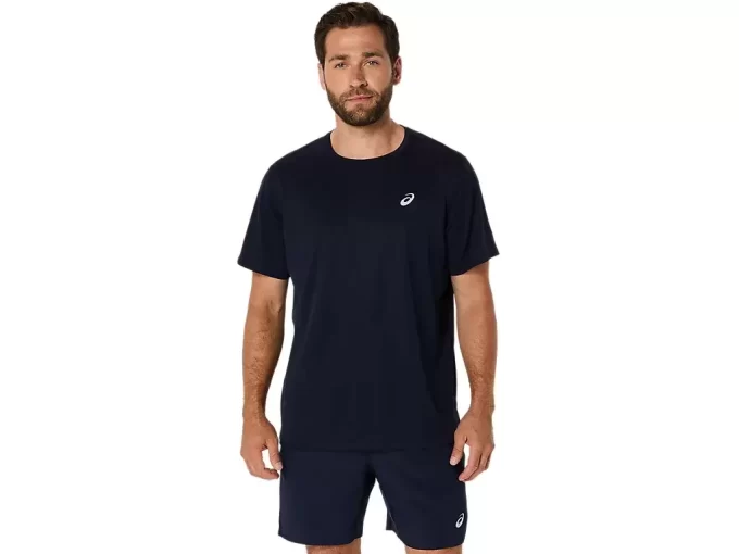 TRICOU ASICS ARGINTIU CU MÂNECĂ SCURTĂ