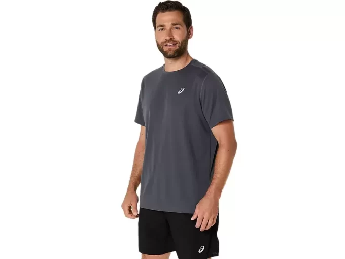 TRICOU ASICS ARGINTIU CU MÂNECĂ SCURTĂ