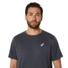 TRICOU ASICS ARGINTIU CU MÂNECĂ SCURTĂ