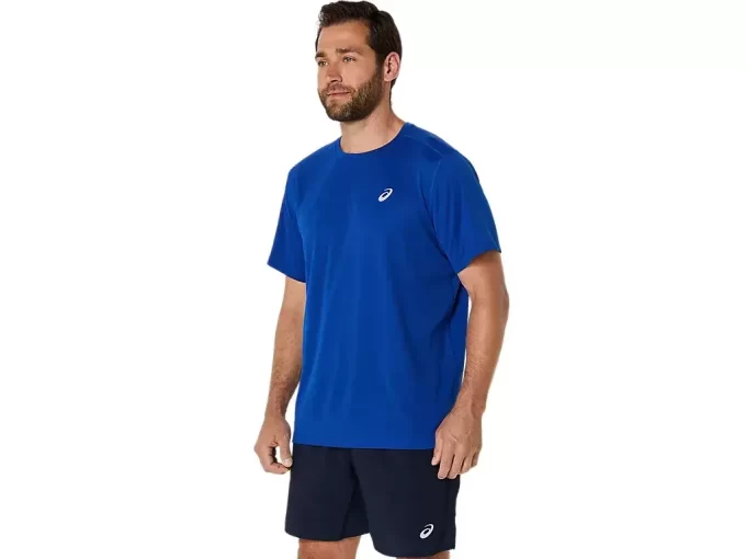 TRICOU ASICS ARGINTIU CU MÂNECĂ SCURTĂ