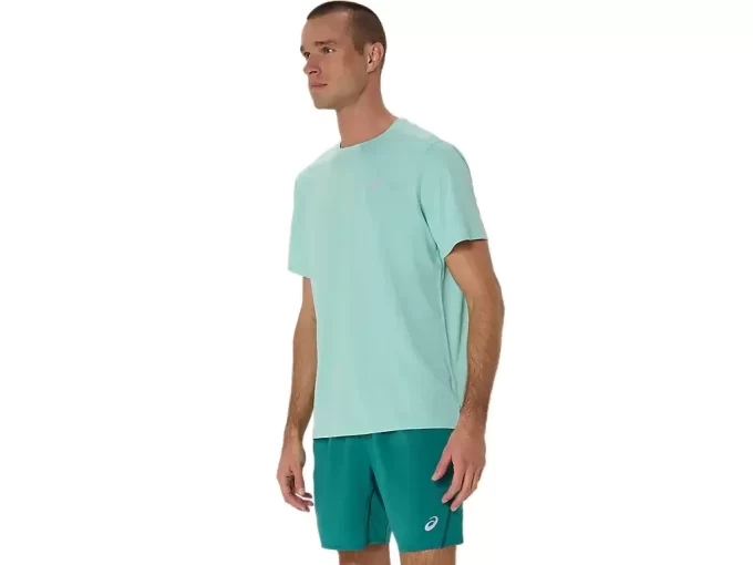 TRICOU ASICS ARGINTIU CU MÂNECĂ SCURTĂ