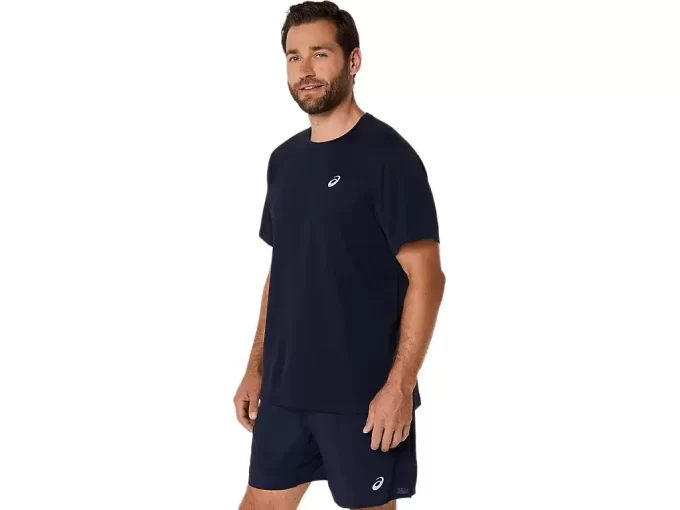 TRICOU ASICS ARGINTIU CU MÂNECĂ SCURTĂ