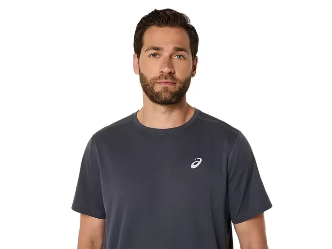 TRICOU ASICS ARGINTIU CU MÂNECĂ SCURTĂ