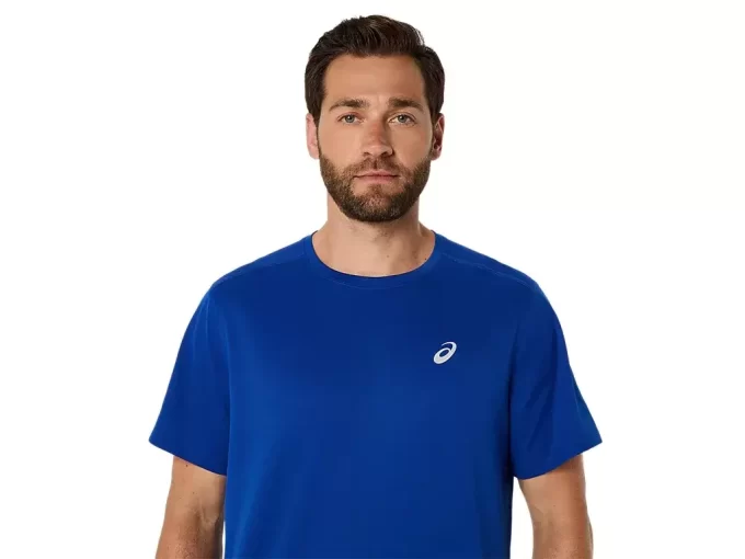 TRICOU ASICS ARGINTIU CU MÂNECĂ SCURTĂ
