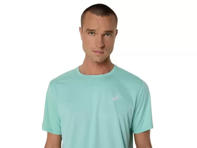 TRICOU ASICS ARGINTIU CU MÂNECĂ SCURTĂ