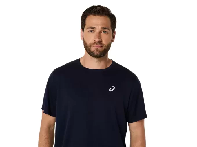 TRICOU ASICS ARGINTIU CU MÂNECĂ SCURTĂ