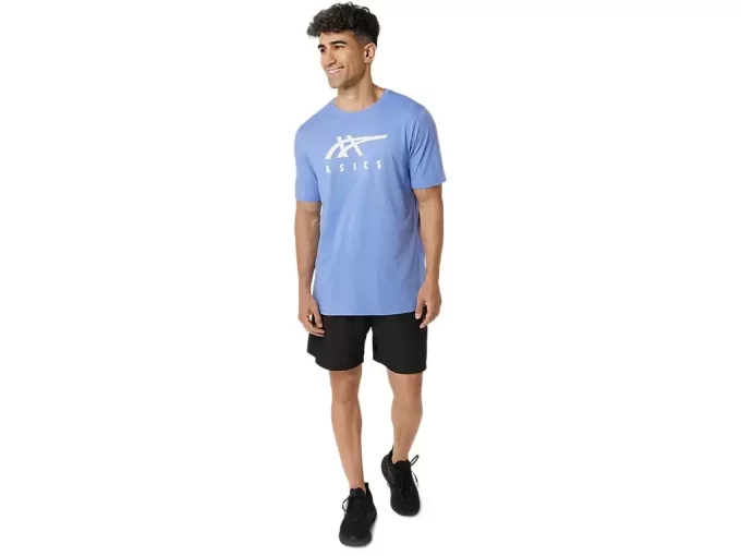Tricou ASICS cu dungi și mânecă scurtă Tricou ASICS cu dungi și mânecă scurtă