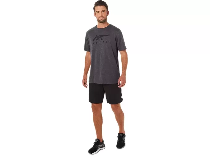 Tricou ASICS cu dungi și mânecă scurtă