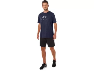 Tricou ASICS cu dungi și mânecă scurtă