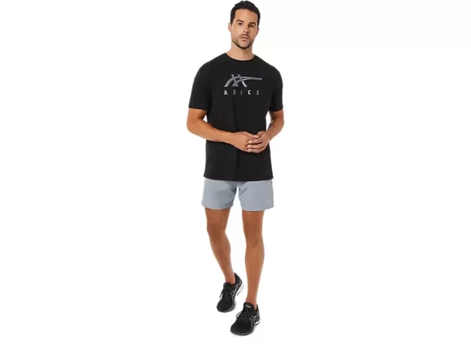 Tricou ASICS cu dungi și mânecă scurtă Tricou ASICS cu dungi și mânecă scurtă