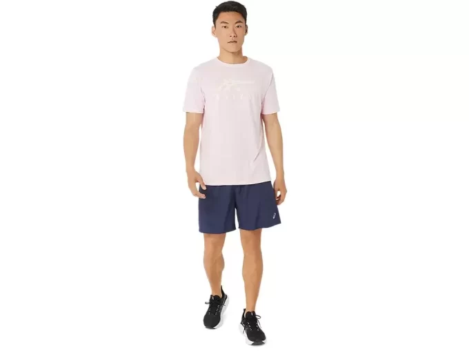 Tricou ASICS cu dungi și mânecă scurtă