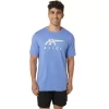 Tricou ASICS cu dungi și mânecă scurtă Tricou ASICS cu dungi și mânecă scurtă