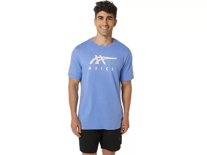 Tricou ASICS cu dungi și mânecă scurtă Tricou ASICS cu dungi și mânecă scurtă