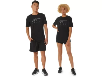 Tricou ASICS cu dungi și mânecă scurtă Tricou ASICS cu dungi și mânecă scurtă