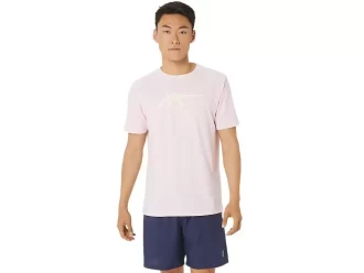 Tricou ASICS cu dungi și mânecă scurtă