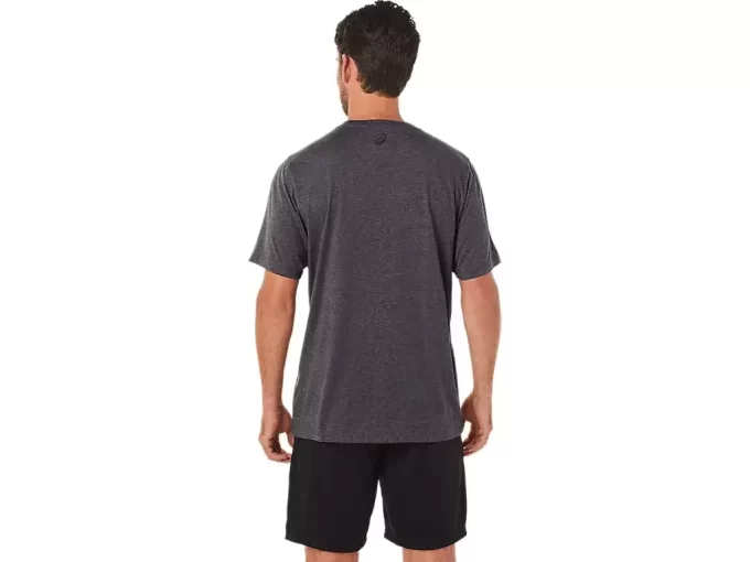 Tricou ASICS cu dungi și mânecă scurtă