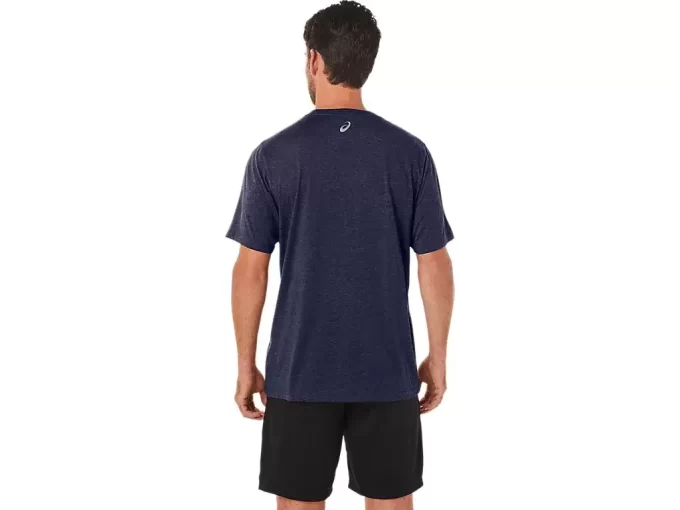 Tricou ASICS cu dungi și mânecă scurtă