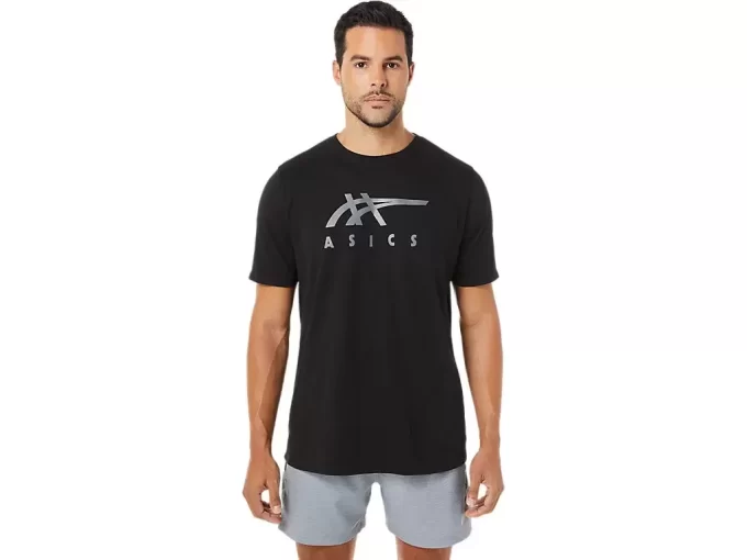 Tricou ASICS cu dungi și mânecă scurtă Tricou ASICS cu dungi și mânecă scurtă