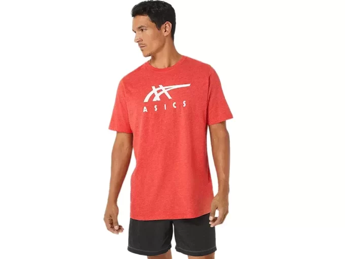 Tricou ASICS cu dungi și mânecă scurtă