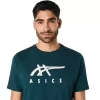 Tricou ASICS cu dungi și mânecă scurtă Tricou ASICS cu dungi și mânecă scurtă
