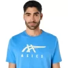 Tricou ASICS cu dungi și mânecă scurtă Tricou ASICS cu dungi și mânecă scurtă
