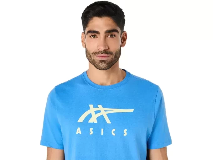 Tricou ASICS cu dungi și mânecă scurtă Tricou ASICS cu dungi și mânecă scurtă