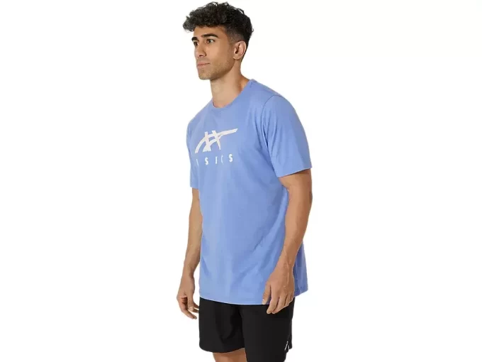 Tricou ASICS cu dungi și mânecă scurtă Tricou ASICS cu dungi și mânecă scurtă