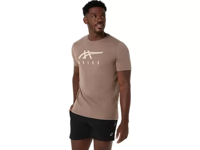 Tricou ASICS cu dungi și mânecă scurtă Tricou ASICS cu dungi și mânecă scurtă