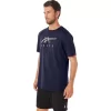 Tricou ASICS cu dungi și mânecă scurtă