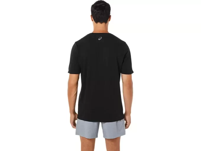 Tricou ASICS cu dungi și mânecă scurtă Tricou ASICS cu dungi și mânecă scurtă