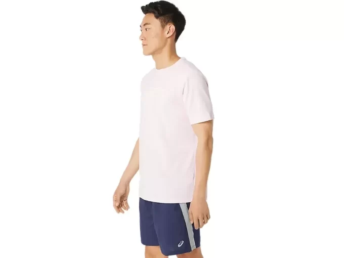 Tricou ASICS cu dungi și mânecă scurtă