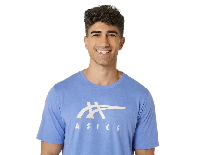 Tricou ASICS cu dungi și mânecă scurtă Tricou ASICS cu dungi și mânecă scurtă
