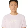 Tricou ASICS cu dungi și mânecă scurtă