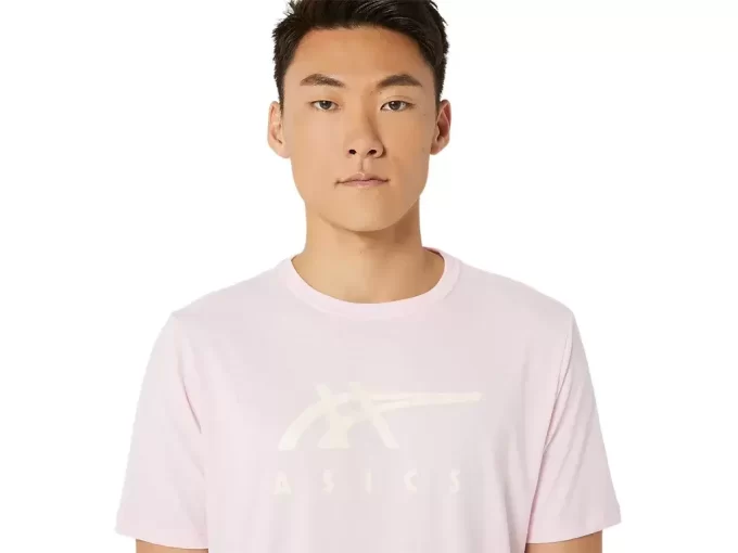 Tricou ASICS cu dungi și mânecă scurtă