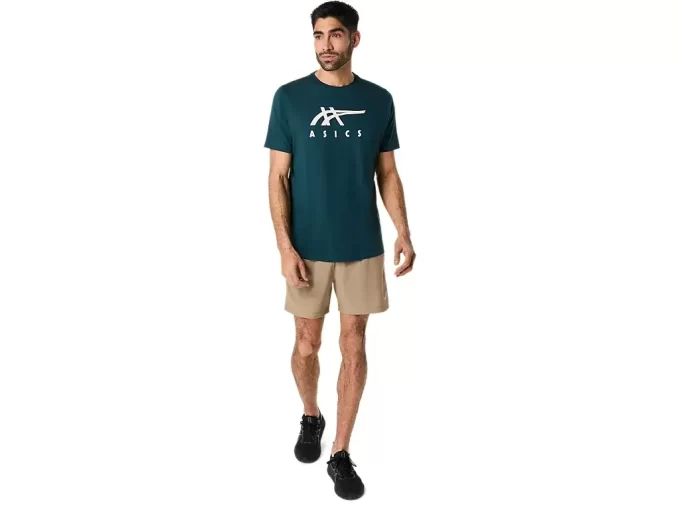 Tricou ASICS cu dungi și mânecă scurtă Tricou ASICS cu dungi și mânecă scurtă