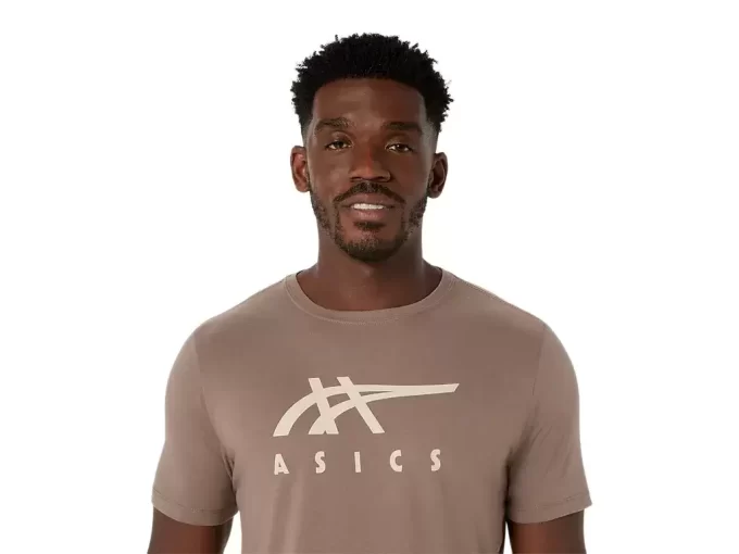 Tricou ASICS cu dungi și mânecă scurtă Tricou ASICS cu dungi și mânecă scurtă