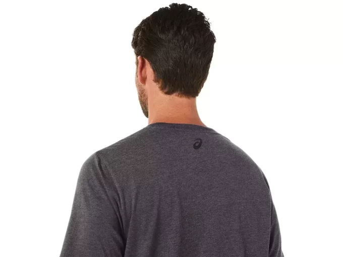 Tricou ASICS cu dungi și mânecă scurtă