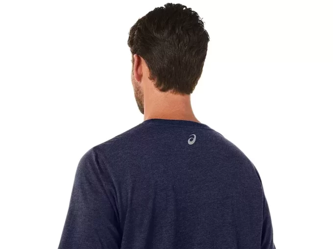 Tricou ASICS cu dungi și mânecă scurtă