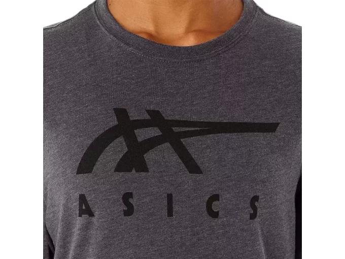 Tricou ASICS cu dungi și mânecă scurtă